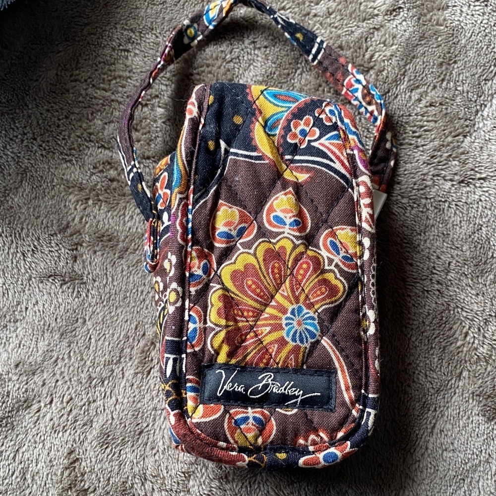 Vera Bradley Floral Patterned Wristlet Mini Bag - Picture 2 of 2